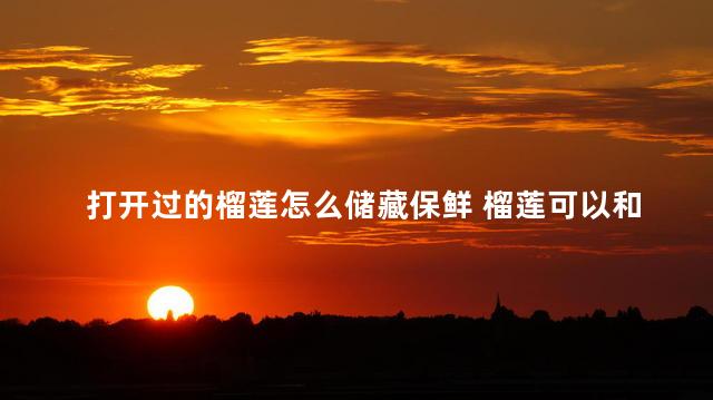 打开过的榴莲怎么储藏保鲜 榴莲可以和啤酒同吃吗